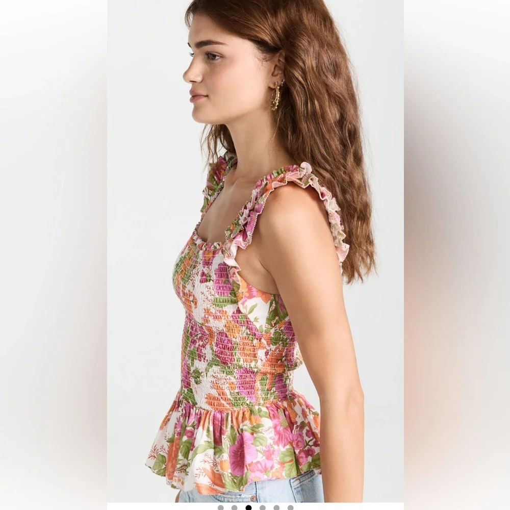 Floral Ruffle Smocked Top - Picture 3 of 13